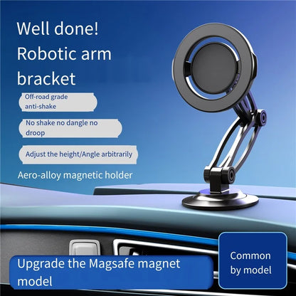 HD-030 Car Dashboard Mount Magnetic Phone Holder Alloy Adjustable Cellphone Stand
