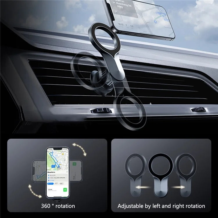 Magnetic Car Air Vent Phone Holder for iPhone Bracket Stand 360-degree Rotatable Phone Car Mount