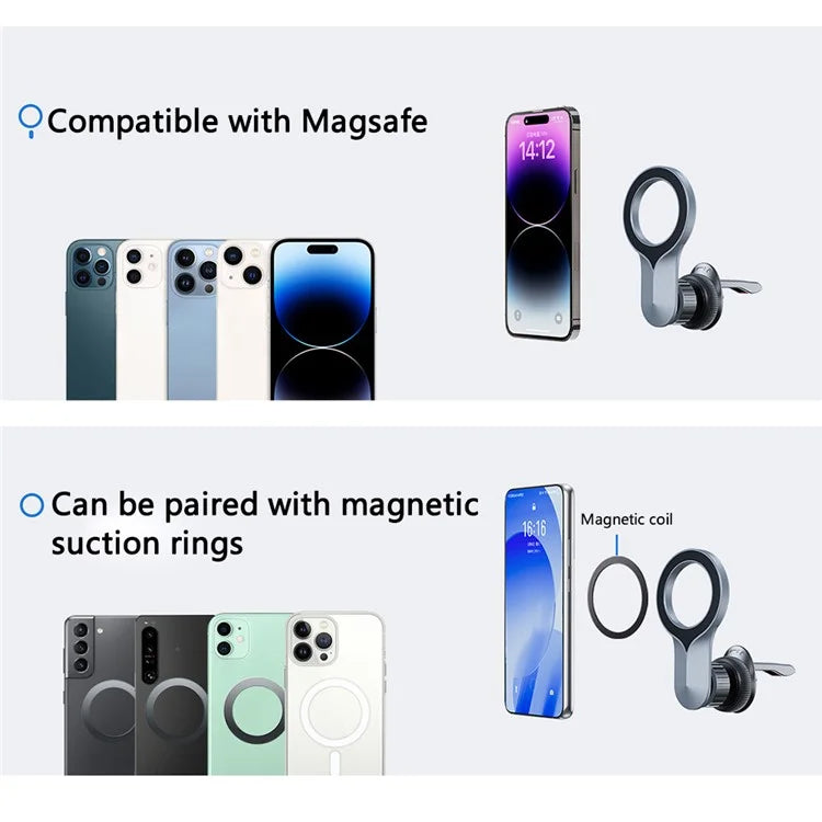 Magnetic Car Air Vent Phone Holder for iPhone Bracket Stand 360-degree Rotatable Phone Car Mount