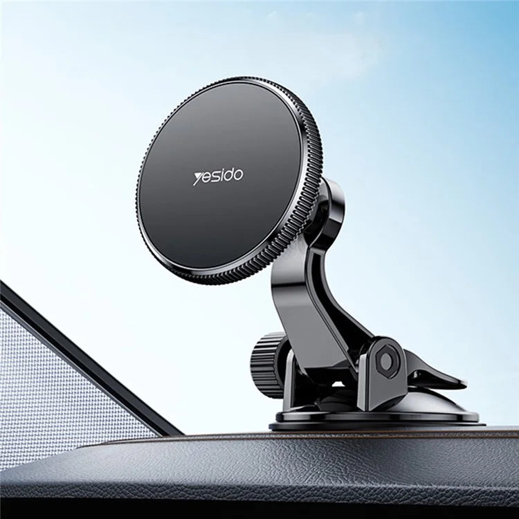 YESIDO C177 For iPhone 12 / 13 / 14 / 15 Car Suction Cup Base Phone Holder Bracket Compatible with MagSafe