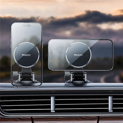 YESIDO C177 For iPhone 12 / 13 / 14 / 15 Car Suction Cup Base Phone Holder Bracket Compatible with MagSafe