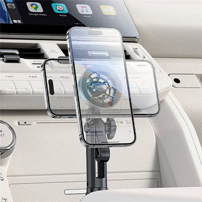 YESIDO C200 For iPhone 12 / 13 / 14 / 15 Car Cup Holder Mount Phone Bracket Compatible with MagSafe