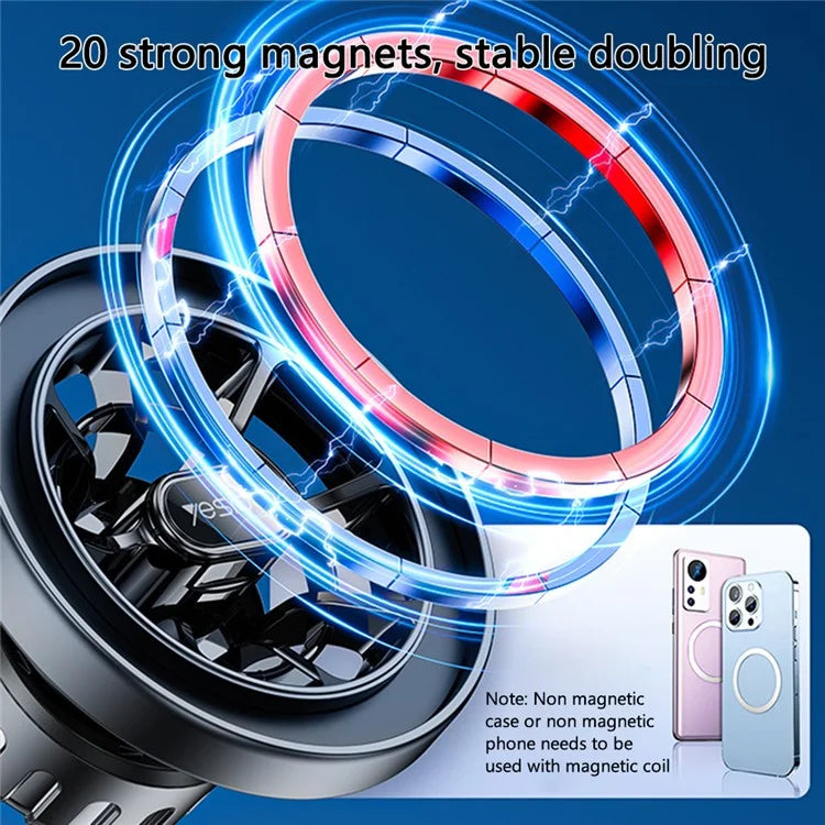 YESIDO C200 For iPhone 12 / 13 / 14 / 15 Car Cup Holder Mount Phone Bracket Compatible with MagSafe
