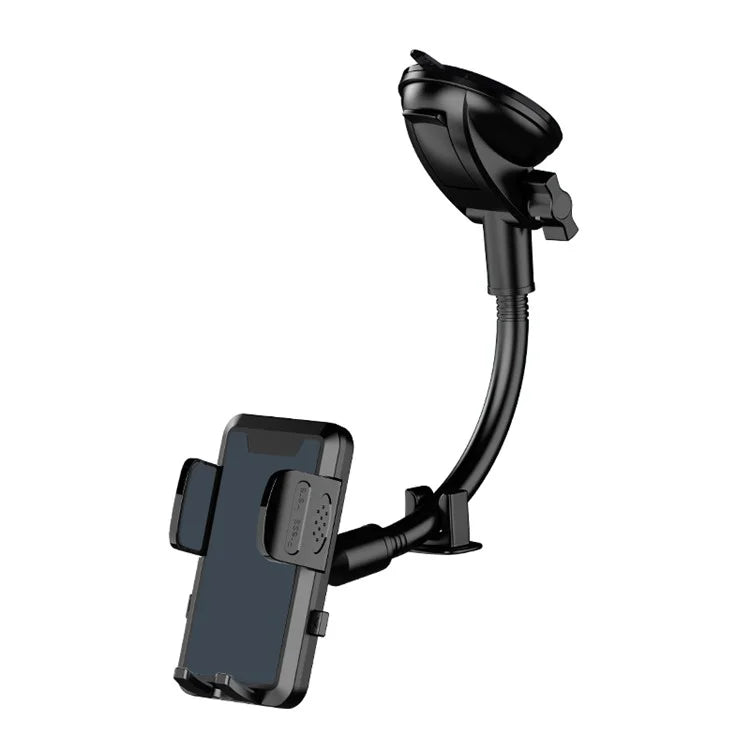 L005+M002 360 Degree Ball Head Car Suction Cup Base Long Arm Phone Holder Bracket