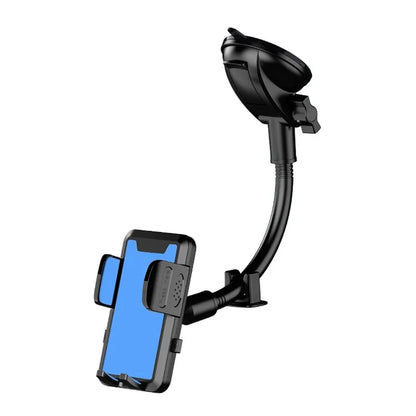 L005+M002 360 Degree Ball Head Car Suction Cup Base Long Arm Phone Holder Bracket