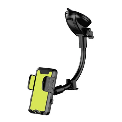 L005+M002 360 Degree Ball Head Car Suction Cup Base Long Arm Phone Holder Bracket