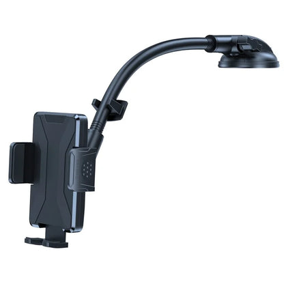 L005L+M006 Car Bendable Long Arm Cell Phone Holder Bracket with Suction Cup Base