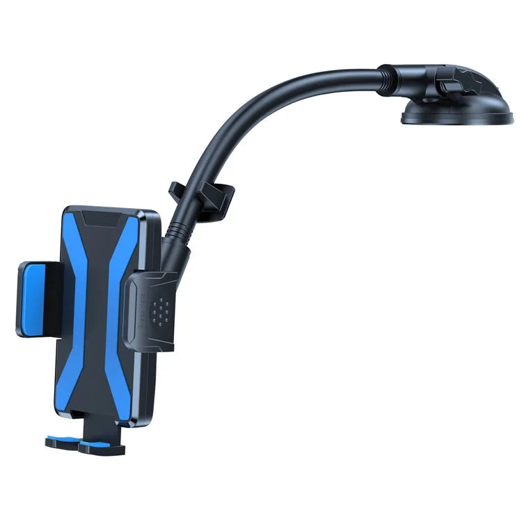 L005L+M006 Car Bendable Long Arm Cell Phone Holder Bracket with Suction Cup Base