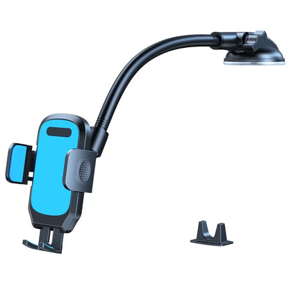 L005L+M013 38cm Long Arm Car Suction Cup Mount Telescopic Cell Phone Holder Bracket