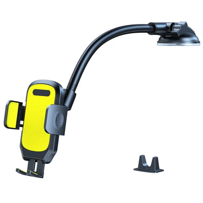 L005L+M013 38cm Long Arm Car Suction Cup Mount Telescopic Cell Phone Holder Bracket