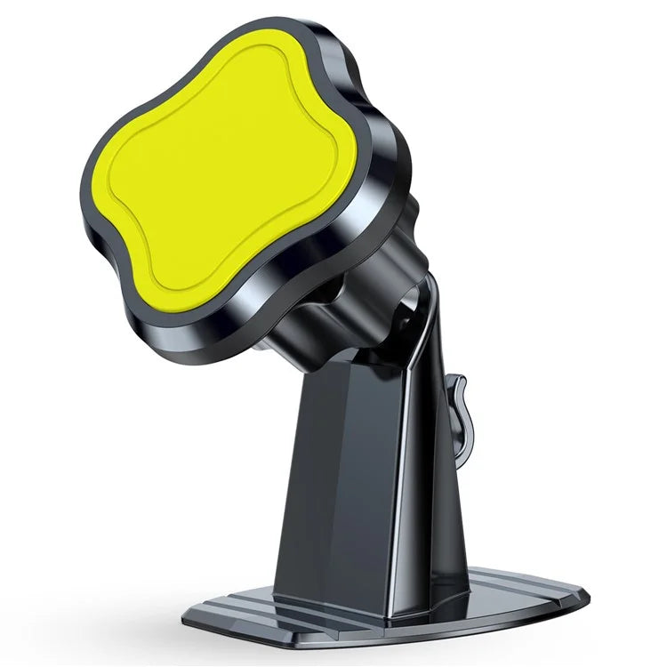 L004+T002 Adhesive Car Dashboard Mout Clover Shape Magnetic Phone Holder Bracket