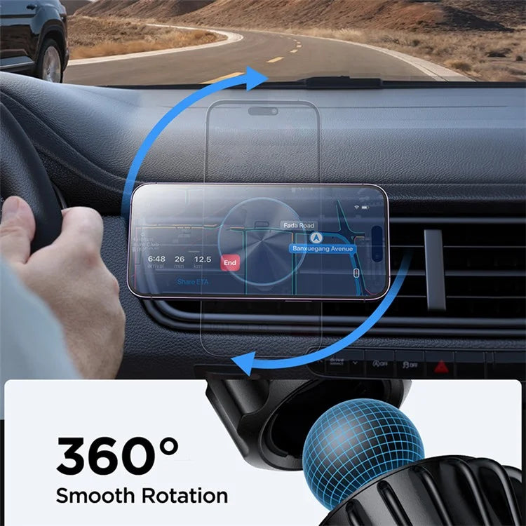 JOYROOM JR-ZS240 Pro Car Air Vent Mount 15W Magnetic Wireless Charger Phone Holder with Ambient Light