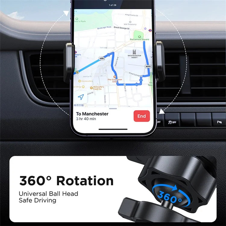 JOYROOM JR-ZS377 360 Degree Rotation Air Outlet Clip Mount Car Phone Holder Cradle