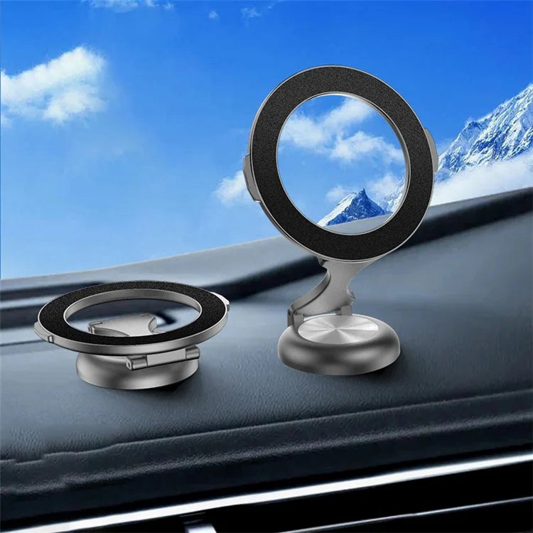 Magnetic Car Phone Holder 720 Degree Rotation Car Mount Alloy Foldable Phone Stand