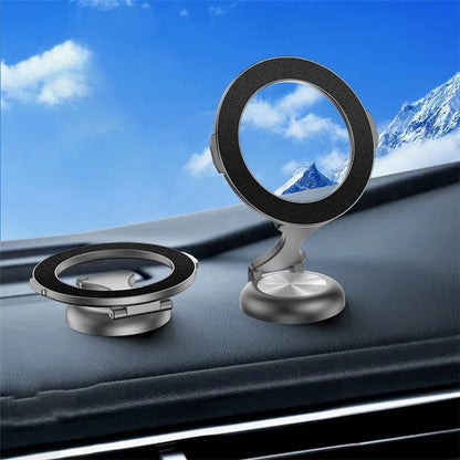 Magnetic Car Phone Holder 720 Degree Rotation Car Mount Alloy Foldable Phone Stand