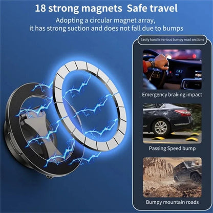 Magnetic Car Phone Holder 720 Degree Rotation Car Mount Alloy Foldable Phone Stand