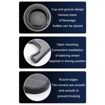 Steering Wheel ABS Desk Laptop Tablet Food Eating Vehicle Table Car Steering Wheel Tray