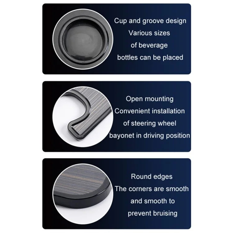 Steering Wheel ABS Desk Laptop Tablet Food Eating Vehicle Table Car Steering Wheel Tray