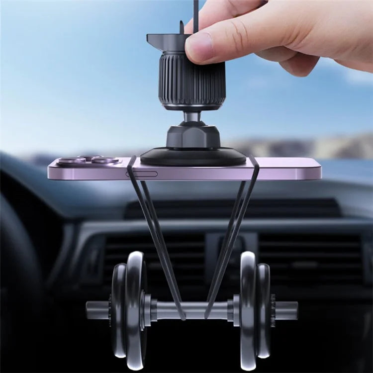 Car Air Vent Cell Phone Holder 360 Degree Rotating Magnetic Car Phone Mount with Retractable Hook