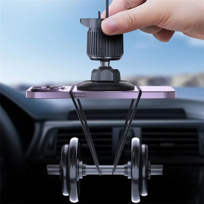 Car Air Vent Cell Phone Holder 360 Degree Rotating Magnetic Car Phone Mount with Retractable Hook