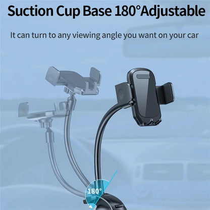 L005L+M082 Car Dashboard Windshield Phone Holder Suction Cup Base Adjustable Cellphone Bracket