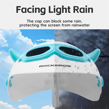 ROCKBROS HW-83 Bicycle Cell Phone Holder Shade E-Bike Motorcycle Phone Mount Sun Cap Anti Light Rain