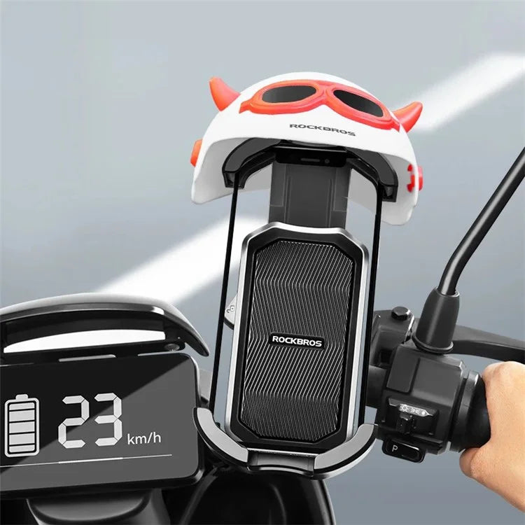 ROCKBROS HW-83 Bicycle Cell Phone Holder Shade E-Bike Motorcycle Phone Mount Sun Cap Anti Light Rain