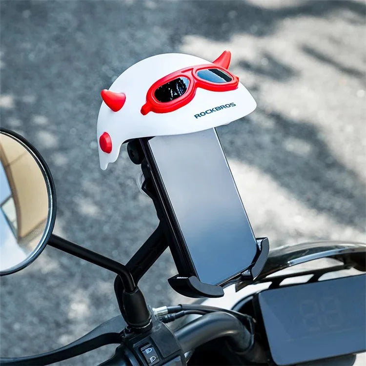 ROCKBROS HW-83 Bicycle Cell Phone Holder Shade E-Bike Motorcycle Phone Mount Sun Cap Anti Light Rain