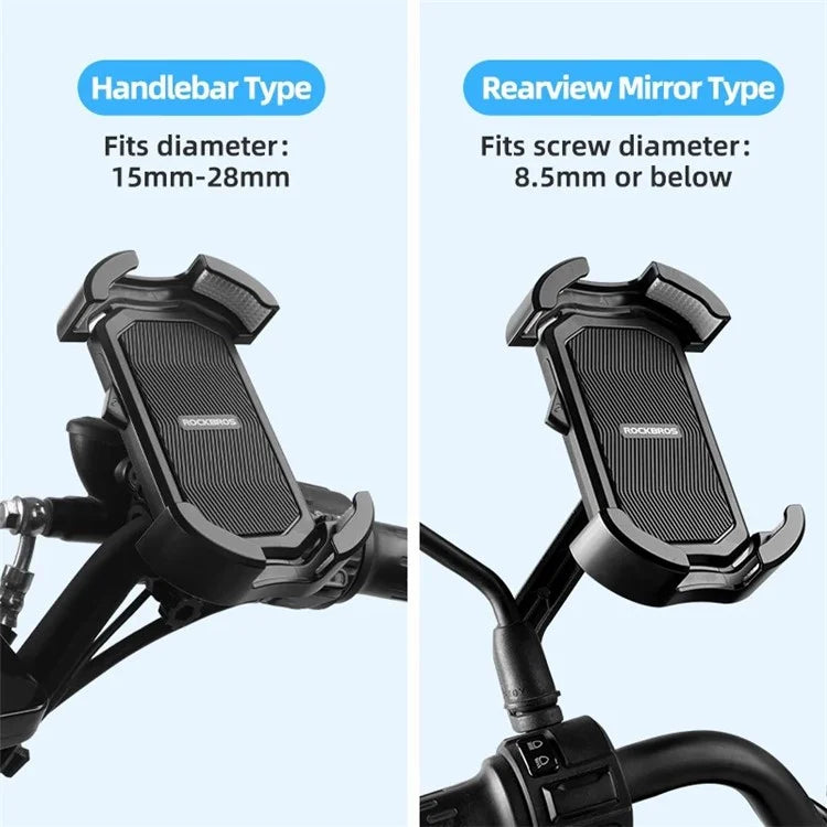 ROCKBROS HW-128 Bicycle E-Bike Phone Mount Bracket Shockproof Motorcycle Cell Phone Holder