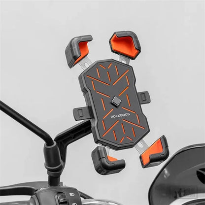 ROCKBROS HW-117 E-Bike Cell Phone Holder Motorcycle Bicycle Quick-Release Phone Bracket for 4.5"-7.2" Devices