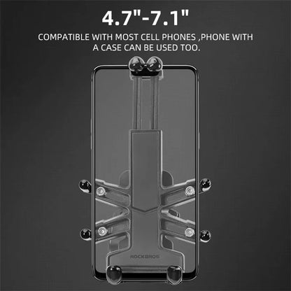 ROCKBROS 25210024 Motorcycle Cell Phone Holder Shockproof E-Bike Phone Mount for Bicycle Navigation
