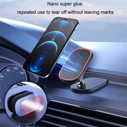 Aluminum Alloy+Silicone Magnetic Adsorption Car Navigation Folding Phone Holder Bracket