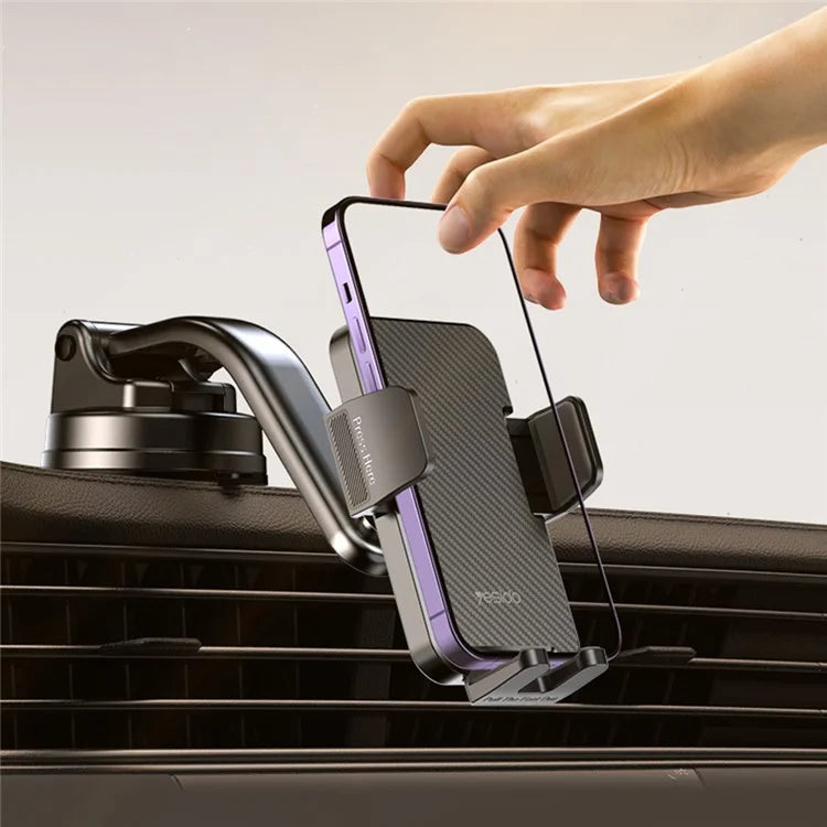 YESIDO C172 Suction Cup Multi-function Dashboard Phone Mount Car Magnetic Phone Holder