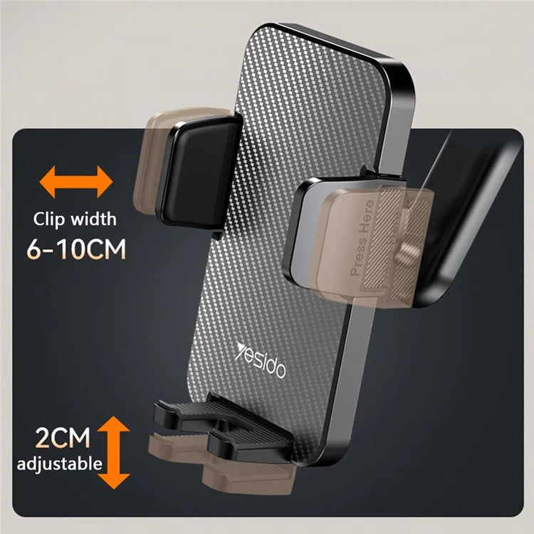 YESIDO C172 Suction Cup Multi-function Dashboard Phone Mount Car Magnetic Phone Holder