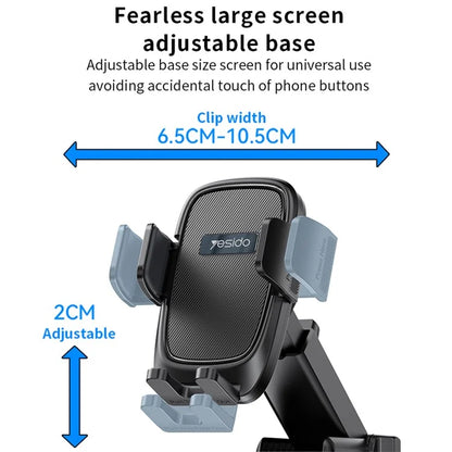 YESIDO C262 Suction Cup Phone Car Holder Retractable Long Arm Triangular Bracket