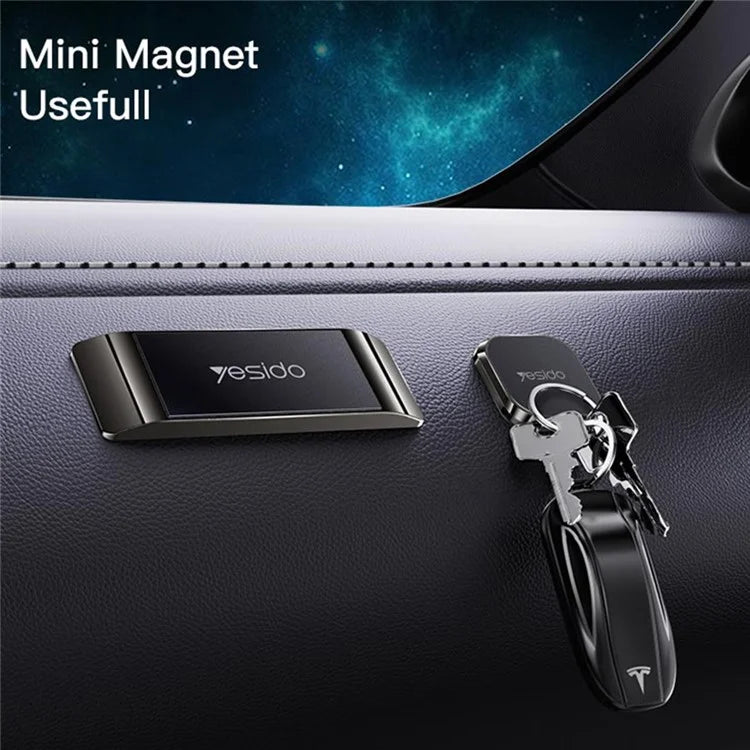 YESIDO C152 2Pcs / Set Magnetic Car Phone Holder Stand Aluminum Alloy GPS Car Mount