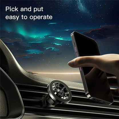 YESIDO C158 Ring Shape Magnetic Car Sucker Mount Mobile Phone Holder with Air Outlet Clip