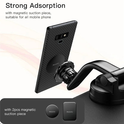 YESIDO C159 Car Air Vent Clip / Suction Cup Mount Magnetic Mobile Phone Holder Bracket