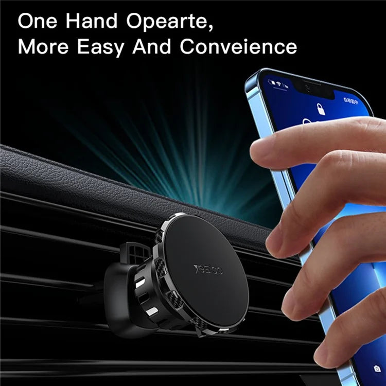 YESIDO C159 Car Air Vent Clip / Suction Cup Mount Magnetic Mobile Phone Holder Bracket