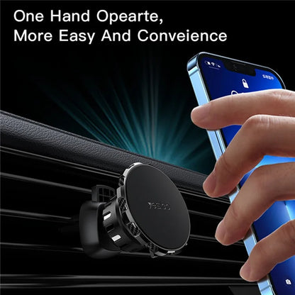 YESIDO C159 Car Air Vent Clip / Suction Cup Mount Magnetic Mobile Phone Holder Bracket