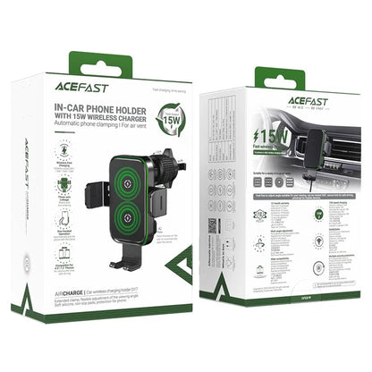 ACEFAST D17 Car Air Outlet Mount Mobile Phone Holder Bracket with 15W Wireless Charger