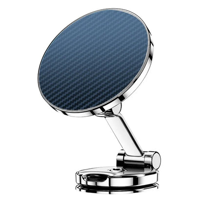 Carbon Fiber Texture Car Adhesive Base Magnetic Absorption Alloy Phone Holder Folding Bracket