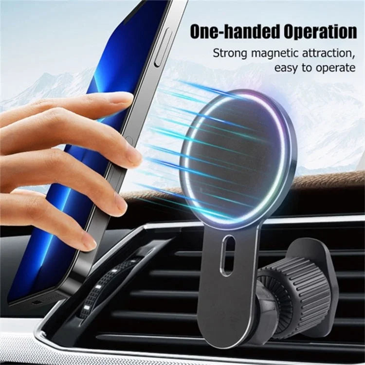 360 Degree Rotation Magnetic Adsorption Car Air Outlet Clip Mobile Phone Holder
