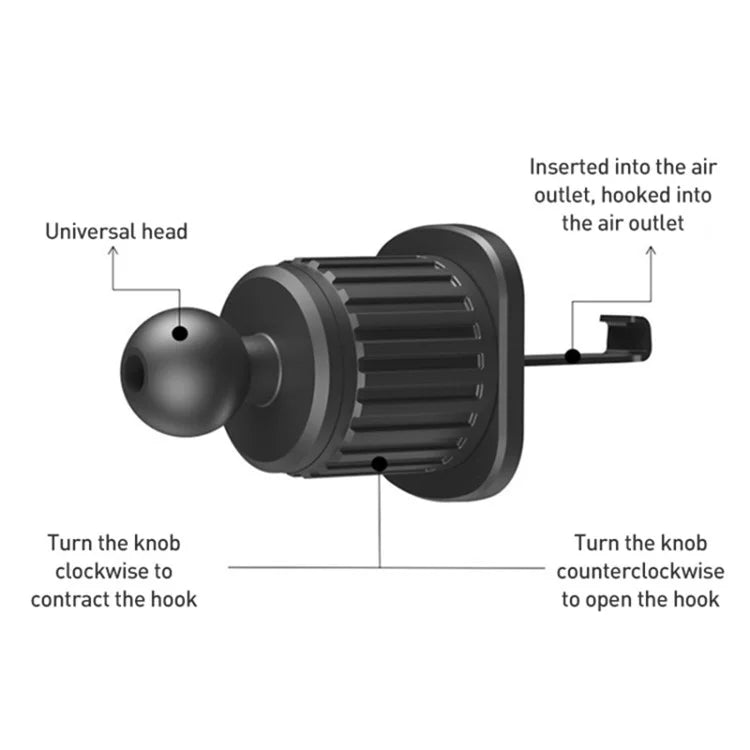 360 Degree Rotation Magnetic Adsorption Car Air Outlet Clip Mobile Phone Holder