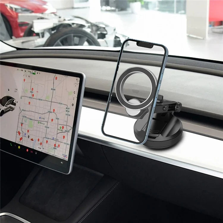 CZ-157 Compatible with MagSafe Phone Holder Suction Cup Base for Car Dashboard / Windshield
