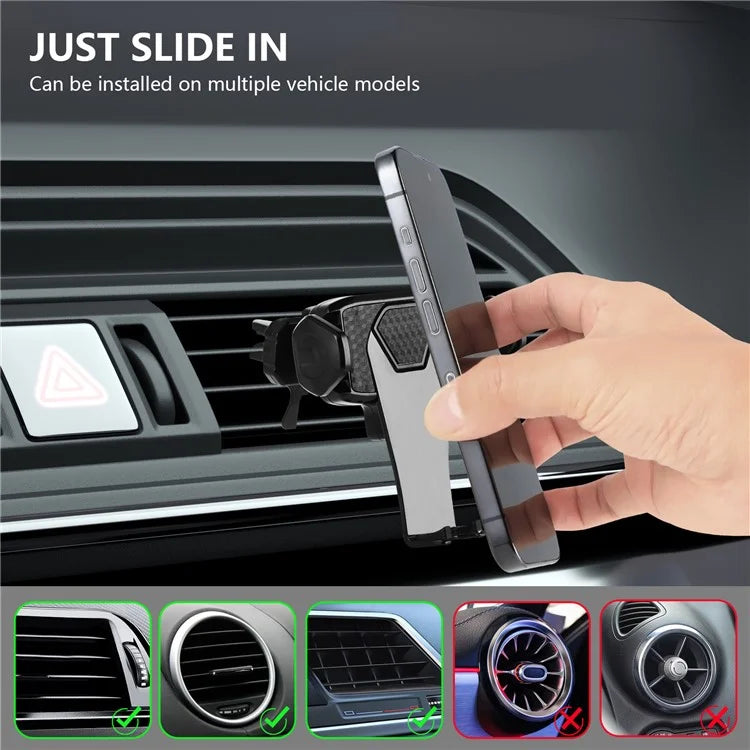 NS1107 Car Air Outlet Clip Mount 360 Degree Rotation Mobile Phone Holder Bracket