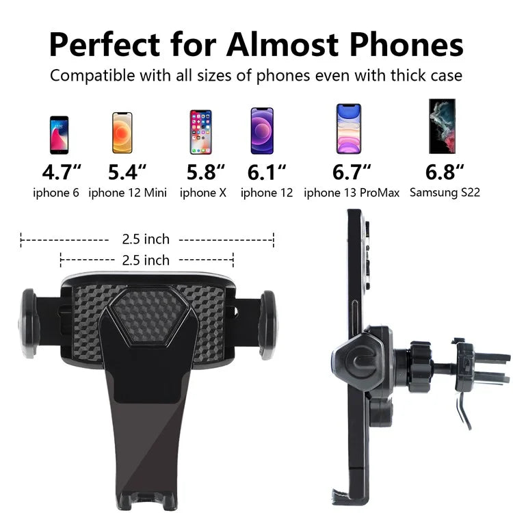 NS1107 Car Air Outlet Clip Mount 360 Degree Rotation Mobile Phone Holder Bracket