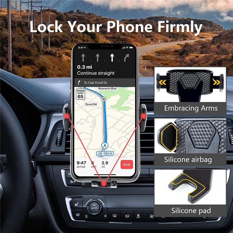 NS1107 Car Air Outlet Clip Mount 360 Degree Rotation Mobile Phone Holder Bracket