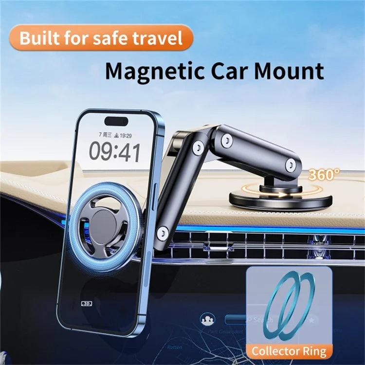 C13 Multi-Angle Adjustable Car Phone Mount Compatible with MagSafe Magnetic Car Phone Holder