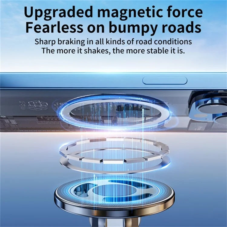 C13 Multi-Angle Adjustable Car Phone Mount Compatible with MagSafe Magnetic Car Phone Holder